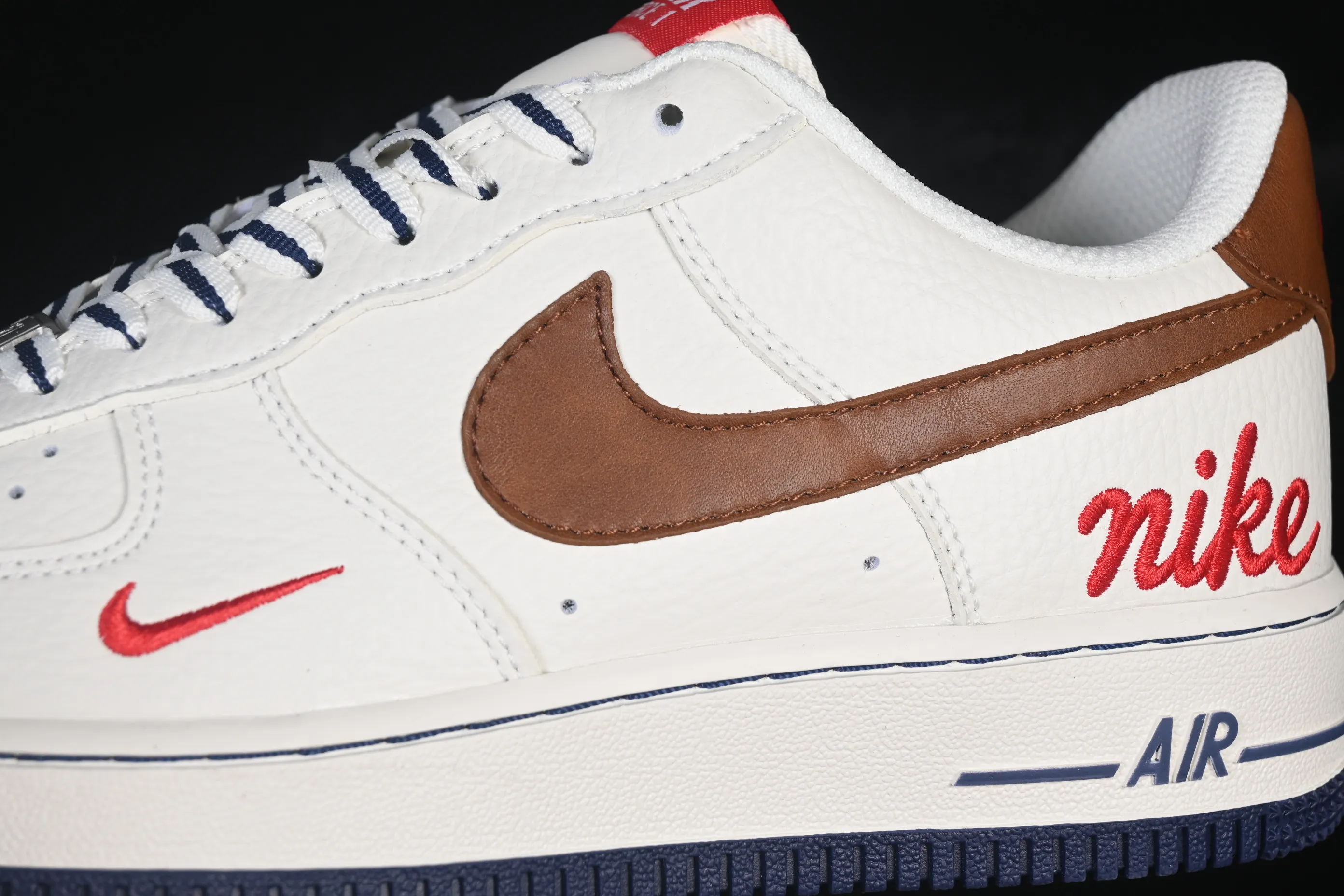 All categories Nk Air Force 1 Air Force series Nk Air Force 1 Low Air Force low-top Nike Air Force 1'07 Low Milky white brown red Air Force 1 low-top casual sneakers NH0601-541